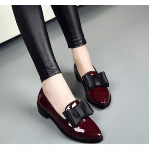 Autumn Womens Shoes 2020 New Bow Ladies Flat Shoes Fashion All-match Pointed Toe Large Size Shallow Mouth Single Shoes Women
