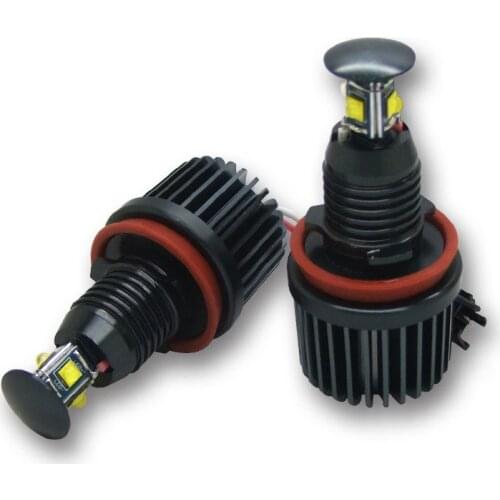 2Pcs 40W LED Canbus Error Free E92 Angel Eyes Light Headlight Lamp For BMW E90 E92 E82 E60 E70 X5 E71 X6