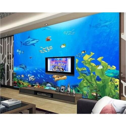 Beibehang 3d wall murals wallpaper The underwater world Fashion TV backdrop murals living room bedroom murals photo 3d wallpaper