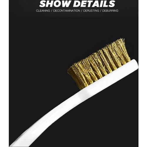 5pcs 3D Printer Cleaner Tool Copper Wire Toothbrush Copper Brush Handle For Nozzle Block Hotend Cleaning Hot Bed Cleaning Parts