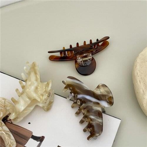 Large Acetate Leopard Print Acrylic Hair Pins Hair Clip Crab Hair Claws For Women Girl Hair Accessories Headdress Party Gifts