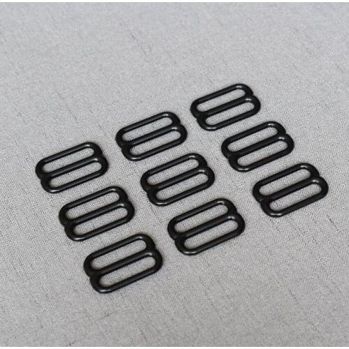 Black 25mm Metal Buckle for Bag Backpack Webbing Straps Slider Tri Glide Adjust Clasps DIY Crafts Accessories 25BXK-H