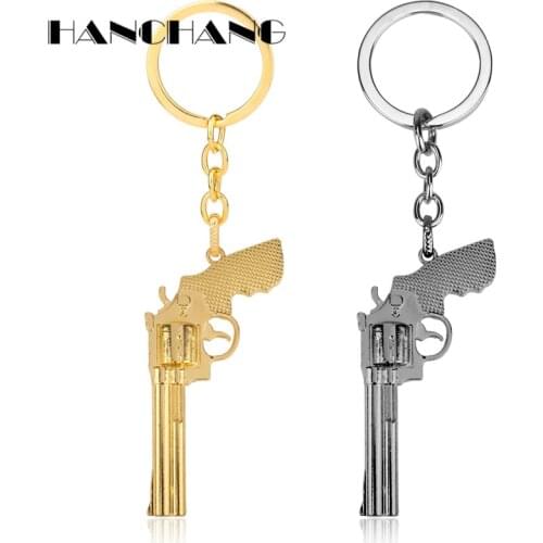 Men Jewelry CS Game Keychain Weapons Gun Pendant Key Holder Male Metal Key Chain Trinket Chaveiro Accessories