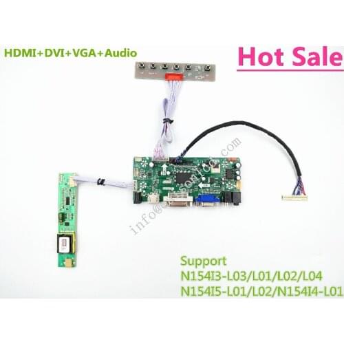 DVI/VGA/AUDIO/ of LCD Driver Board support N154I3-L03/L01/L02/L04/N154I5-L01/L02/N154I4-L01