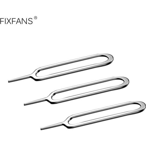 FIXFANS 10Pcs Stainless Steel Eject Pin Needle SIM Card Tray Opening Removal Tool for iPhone 11 Pro X XS iPad Samsung Huawei