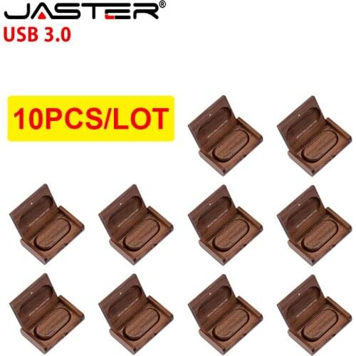10PCS/Lot Wood USB 3.0 Flash Drive 4G 8G 16GB 32GB 64GB 128GB Wedding Gifts Pen Drives Photography Memory Stick Free LOGO U Disk