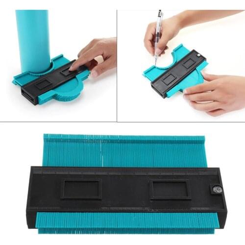 Shape Contour Gauge Duplicator Profile Measuring Angle Ruler 5 Inch Plastic Copy Standard Pipe Tile Laminate Woodworking Tools