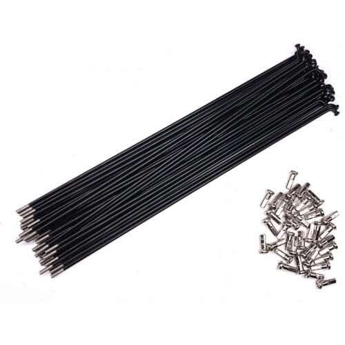 Customized Made Black Spoke Radius knitting Needle Steel 13G Bicycle Electric Bike Copper Nipple