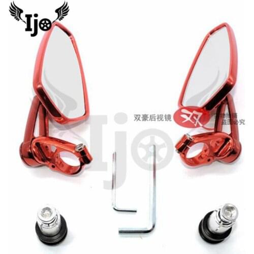 Classic chrome accesorios moto handlebar rearview mirror for ktm exc husqvarna motocross pitbike hornet motorcycle grip mirrors