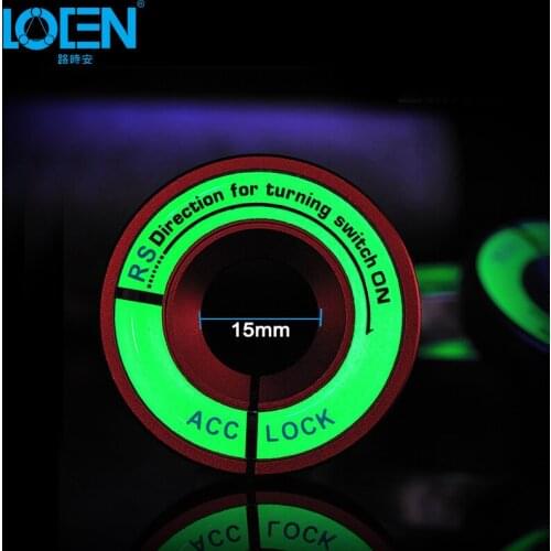 39mm Car Styling Luminous Key Ignition Ring Decoration For VW Skoda Rapid Fabia Octaiva Superb Citigo Yeti Roomster Santana