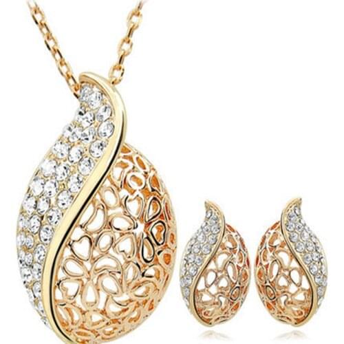 10set Ol hollow love miss you Earrings necklace jewelry sets Classic Wedding Dress for lover