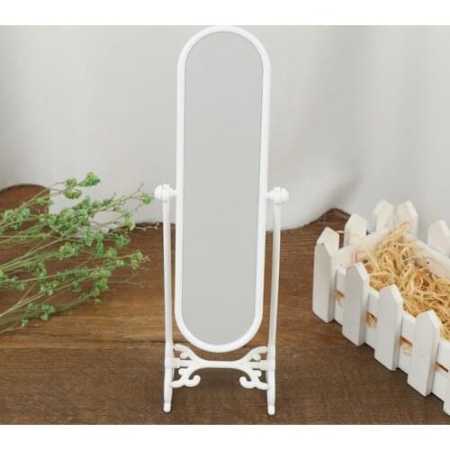 Miniature Floor Rotary Furniture Mirror Toys For Accessories Doll House Dollhouse Kid Gifts