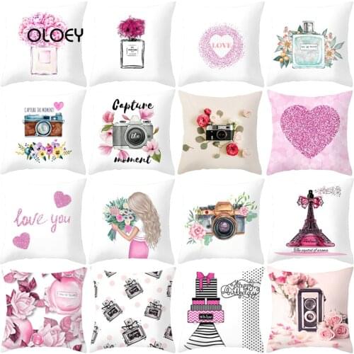 2020 New Valentines Day Polyester Cushion Cover Home Bedroom Hotel Car Decoration Cushion Cover Wedding Personality Gift45x45cm