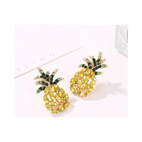 New fashion Sweet pineapple stud earrings For Women girl Accessories