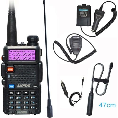 Hot pofung uv 5r Portable Radios Baofeng UV5R two way radio Walkie-talkie 5W vhf uhf dual band Communication Equipment