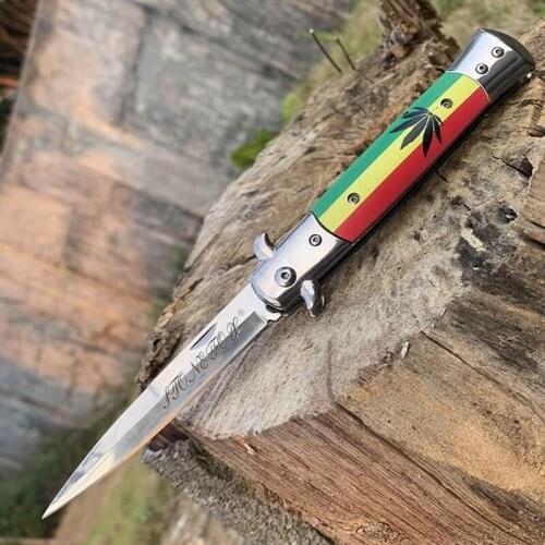 Recommended by the Store manager ！SAMSEND folding knife 440C blade Resin/Wood handle hiking climbing survival EDC multi-tool