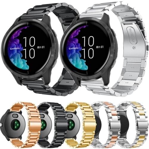 Stainless Steel Wrist Strap For Garmin Venu/Garmin Move 3 Luxe Style/Vivomove Smart Watch Straps Metal Bracelet 20MM Band Correa