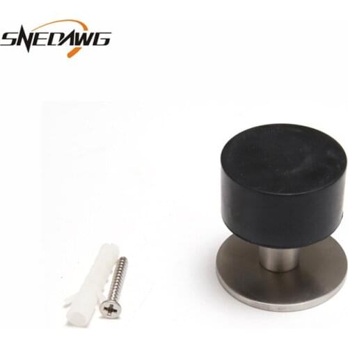Rubber Door Stopper Stainless Steel Round Stopper for Door Protection Door 40x35mm Door Holder for Room House
