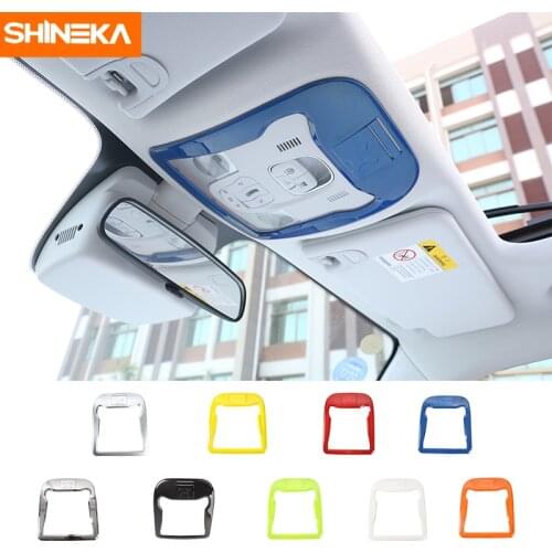 SHINEKA Car Styling ABS Interior Front Reading Light Lamp Decoration Cover Trim Frame Stickers Fit for Jeep Renegade 2016-2019