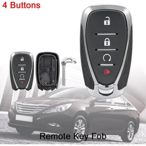 Smart Remote Key Shell Replacement 4 Buttons Keys Fob Body Housing Fit for Chevrolet Cruze Malibu Camaro