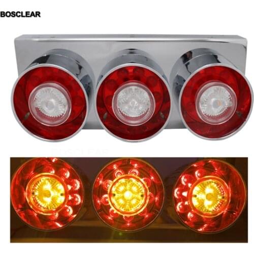 2X 24V Car Truck LED Tail Light Rear Brake Light Stop Reverse Lamp Car Light Assembly For Japanese Trailer For Lorry Atv Caravan