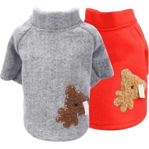 Teddy Puppy Autumn Winter Cartoon Bear Stitching Coat Two-legged Dog Clothes