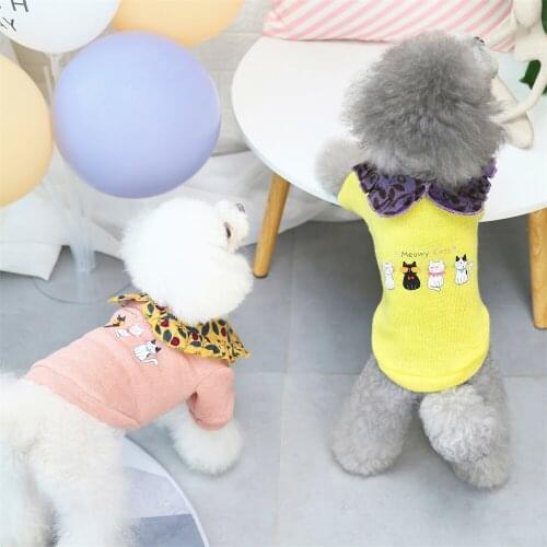 Small Dog Cat Knitted Sweater Kitten Puppy Knitting Crochet Winter Warm Clothes Apparel Party Christmas Turtleneck Pet Sweater