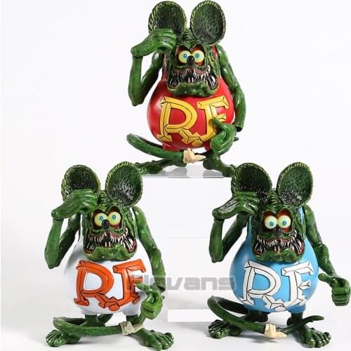 High Quality Anime Movie Cartoon Rat Fink Kawaii Mouse Action Figure Toy Collectible Model Limited Edition Gift 12cm