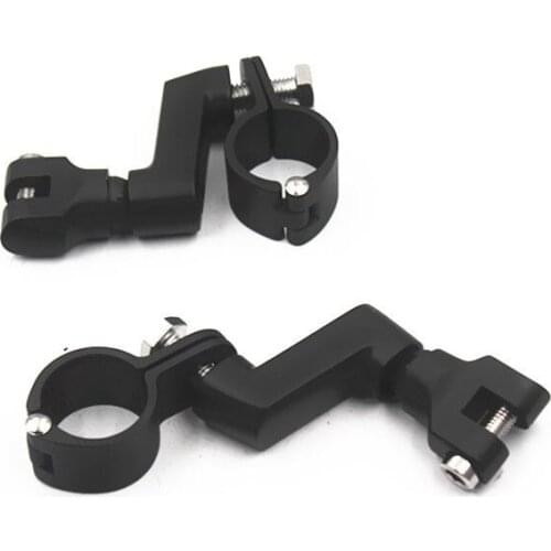 1 1/2" Front Engine Guard Crash Bar Mount Foot peg Clamps For Honda Kawasaki ATV Suzuki Yamaha Touring Chopper