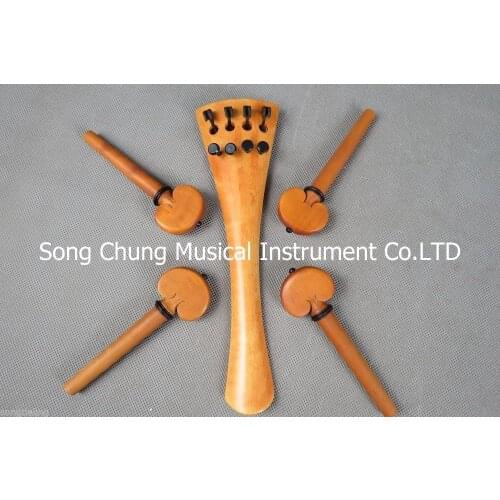 1set of 4/4 Cello parts,nice boxwood parts (tailpiece&pegs) rounded model#6395