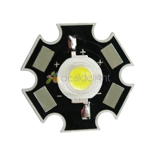 10PCS 3W Cool White 12000k High Power LED Bead Emitter DC3.6-3.8V 700mA 160-180LM with 20mm Star Platine Base