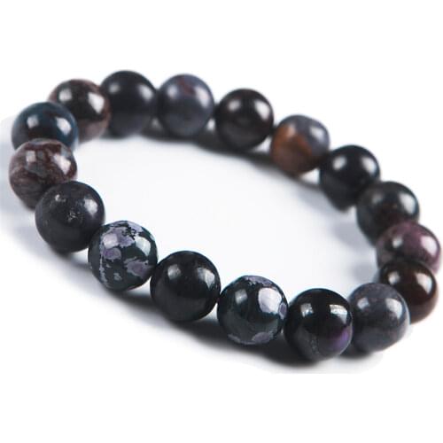 12mm Natural Sugilite Bracelet Genuine Healing Crystal Round Bead Stretch Natural Stone Bracelet
