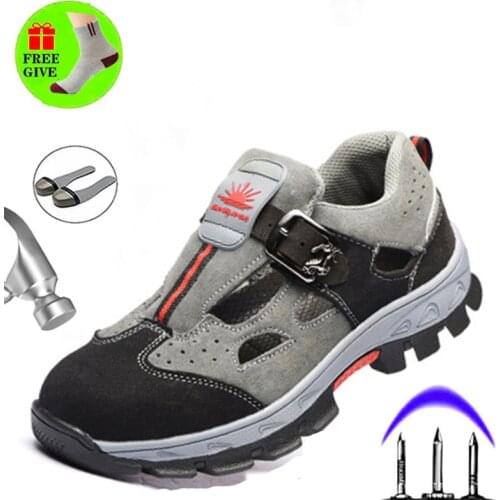 2019 Summer Breathable Deodorant Safety Shoes Casual Non-slip Mens Work Boots Wear Labor Insurance Sandals