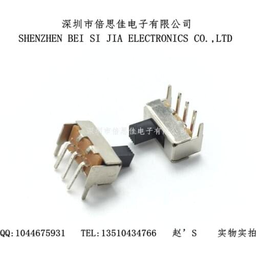 50pcs/SS12F23G5 Toggle switch 3 Pin Belt bracket horizontal 2 files Handle high 5.0MM