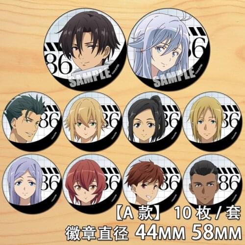 Anime 86- Eighty Six 86eightysix Vladilena·Milize Shinei·Nouzen 58mm Figure Badge Round Brooch Pin Gifts Kids Collection Toy