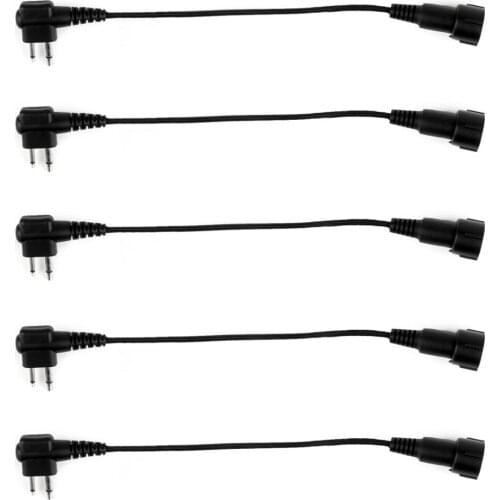 Artudatech For Motorola GP68 GP88 GP 68 88 Radio Headset 2Pin Mini Din Plug Connector Cable