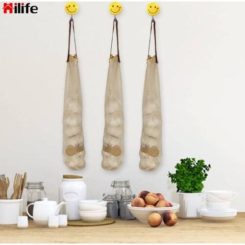 Garlic Potatoes Pouch Portable Gadgets Kitchen Accessories Mesh Bag Fruit and vegetable Storage Bag