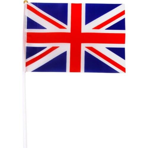 Union Jack Flag England Great Britain British UK National Banner with Poles 12Pcs