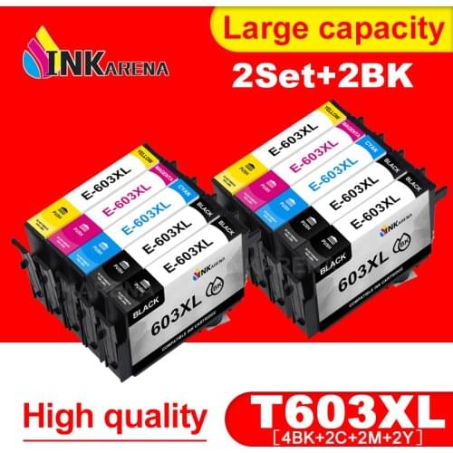 Inkarena 603 XL Compatible for Epson 603XL E603 T603 for XP-2100 XP-3100 WF-2810 XP-3105 XP-4100 XP-4105 WF-2830 XP-2105 Printer