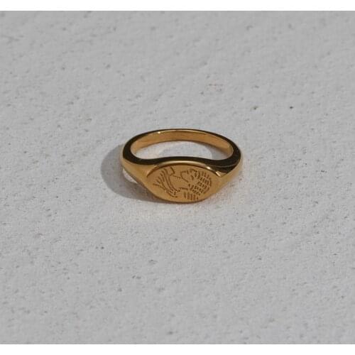 Trendy Stainless Steel Gold Plated Waterproof Tarnish Free Oval Solid 6 7 8 Rings For Women Ladies Girls Party Jewelry Best Gift