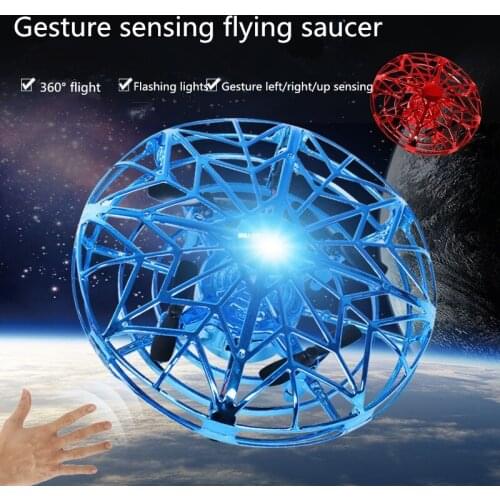 Mini Helicopter RC UFO Drone Aircraft Hand Sensing Infrared RC Quadcopter Electric Induction Toys for Children Christmas Gift