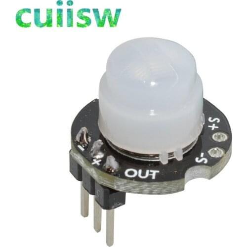 MINI Motion Sensor Detector Module SR602 Pyroelectric Infrared PIR kit sensory switch Bracket for arduino Diy With lens