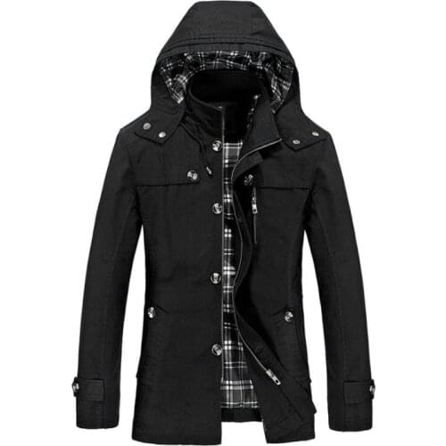 Mens hooded jacket male slim long jacket Mens Jacket Overcoat Hoodie Tops Man Coat Spring autumn clothing jaqueta