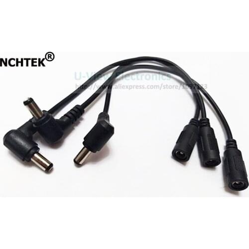 NCHTEK 90 Degree Angled DC Power 5.5x2.1mm Male to Female Extension Connector Cable For CCTV Camera DVR/Free DHL Shipping/200PCS