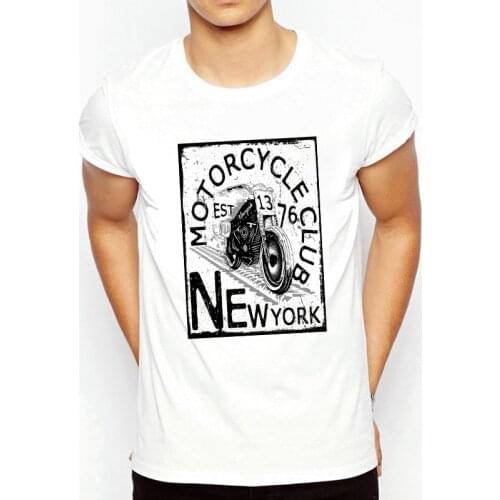New Summer Men T-shirt Short Sleeves Male Motorcycle Printed T Shirts Mens Fashion Tee Clothing Homme Camiseta Masculina Casual