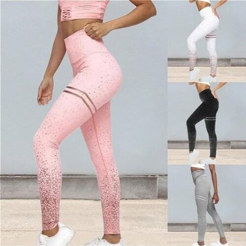 New Hotsale Women Gold Print Leggings No Transparent Exercise Fitness Leggings Push Up Workout Female Pants Yoga Pants