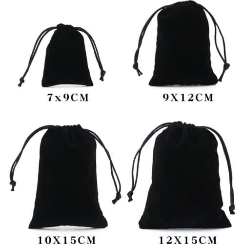 Wholesale velvet jewelry drawstring bag for gift decorations toiletry wilget necklace bracelet watch pearl storage and packaging