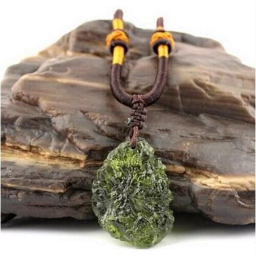 Necklace Hot Sale Natural Czech meteorite fall rough stone crystal pendant Energy stone of men and women wholesale 4--5g/lot