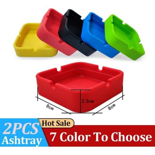 Portable Square Silicone Ashtray Cigar Gadgets Home Cigar Ashtray For Smoking Cigarette Cigar Home Accessories