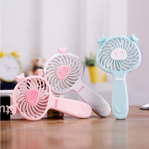 Cartoon Fragrance Small Fan Portable Handheld USB Fan Mini Student Charging Hand Operated Silent Fan